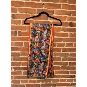 Laurel‎ Burch Silk Scarf Summer Butterflies Colorful Artistic